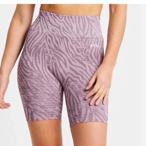 AYBL Women's Lavender Zebra Print Bike Shorts